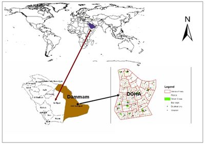 Location of Doha